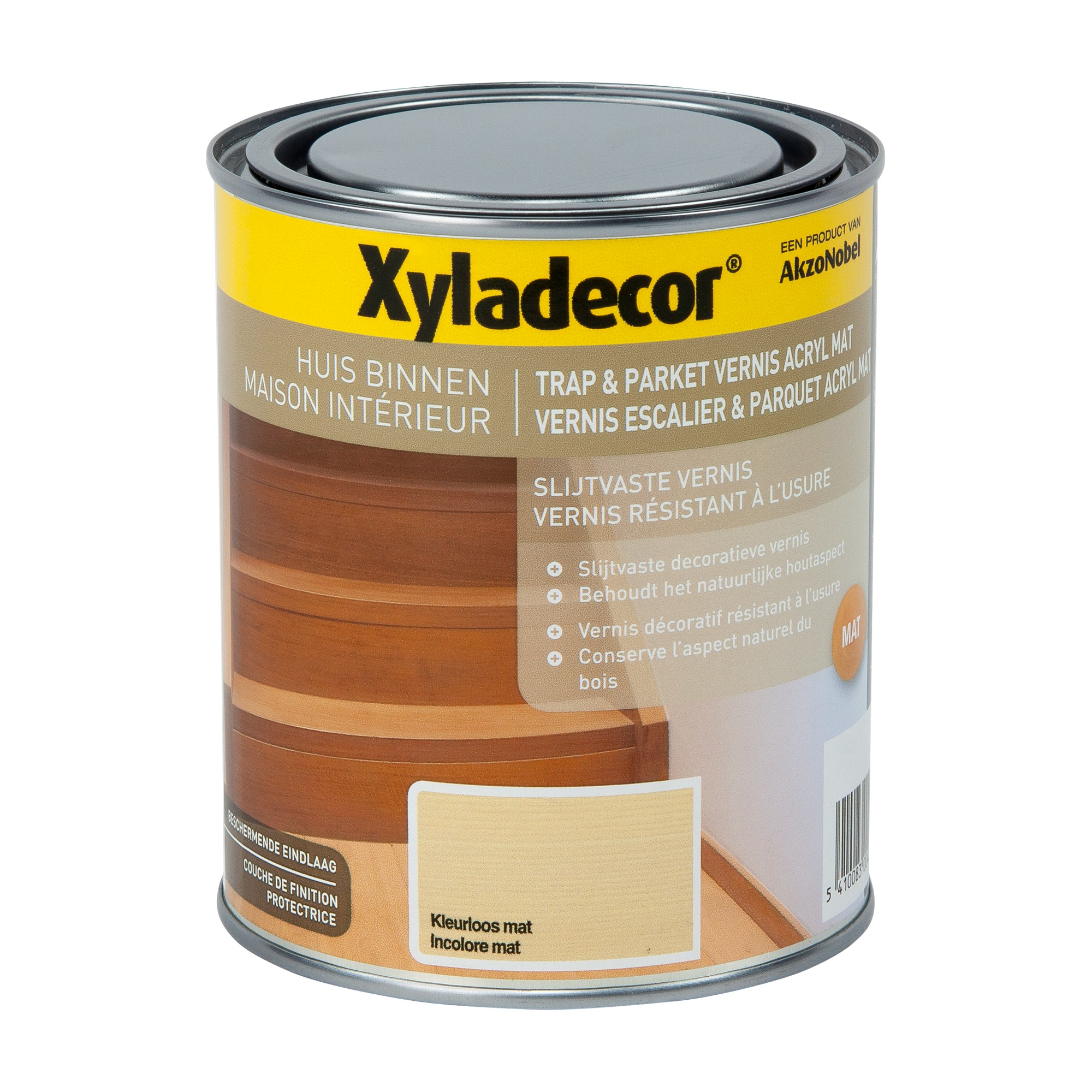 Xyladecor Trap &amp; Parket vernis mat watergedragen kleurloos 750 ml